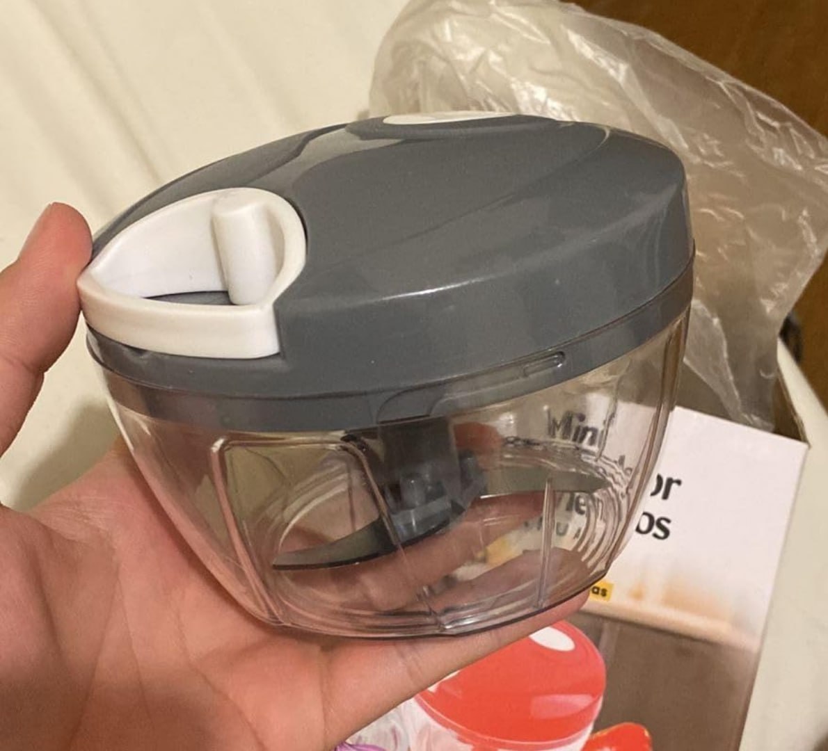 ✅ Processador de Alimentos Mini, 3 Laminas Aço Inoxidável 500 ml
