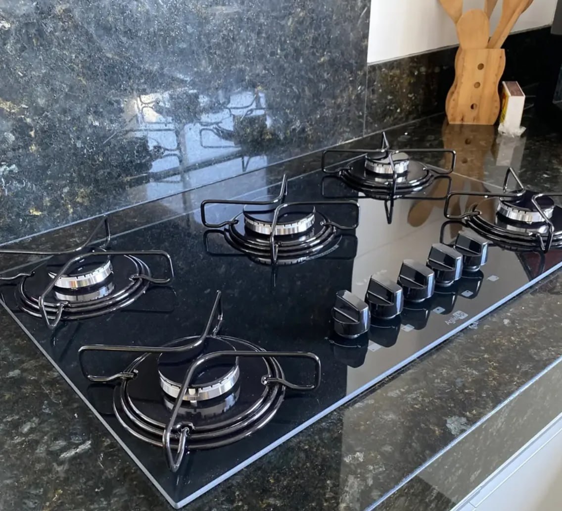 🍪🔝 Cooktop 5 Bocas Mesa De Vidro Atlas Agile Up Bivolt
