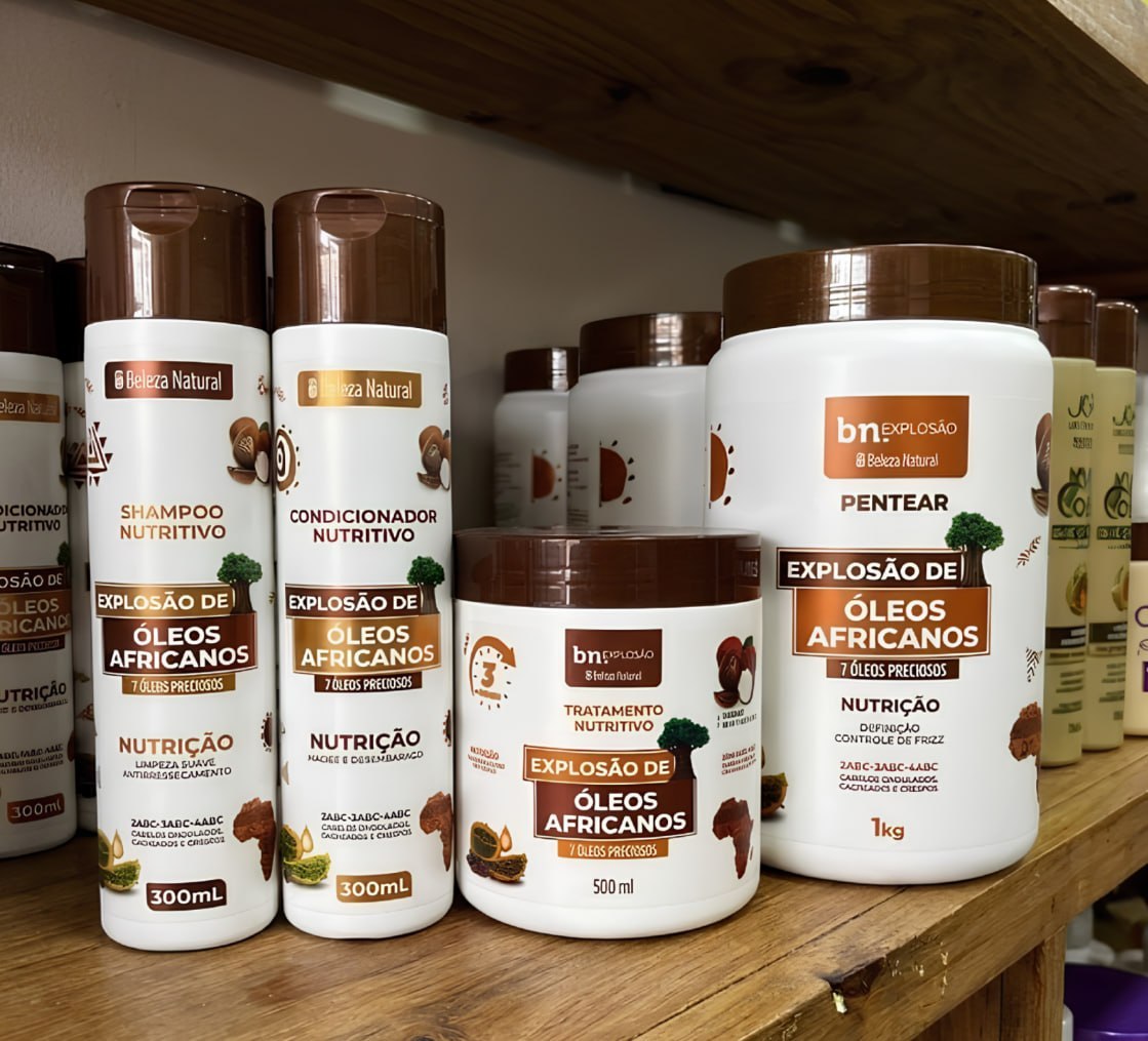 ✅ Kit Explosão De Óleos Africanos Beleza Natural