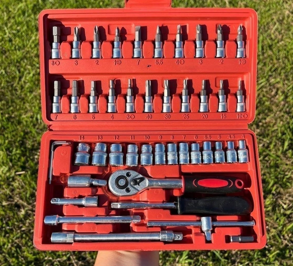 🛠 Kit Chaves Catraca Reversível Soquetes 1/4 + Maleta