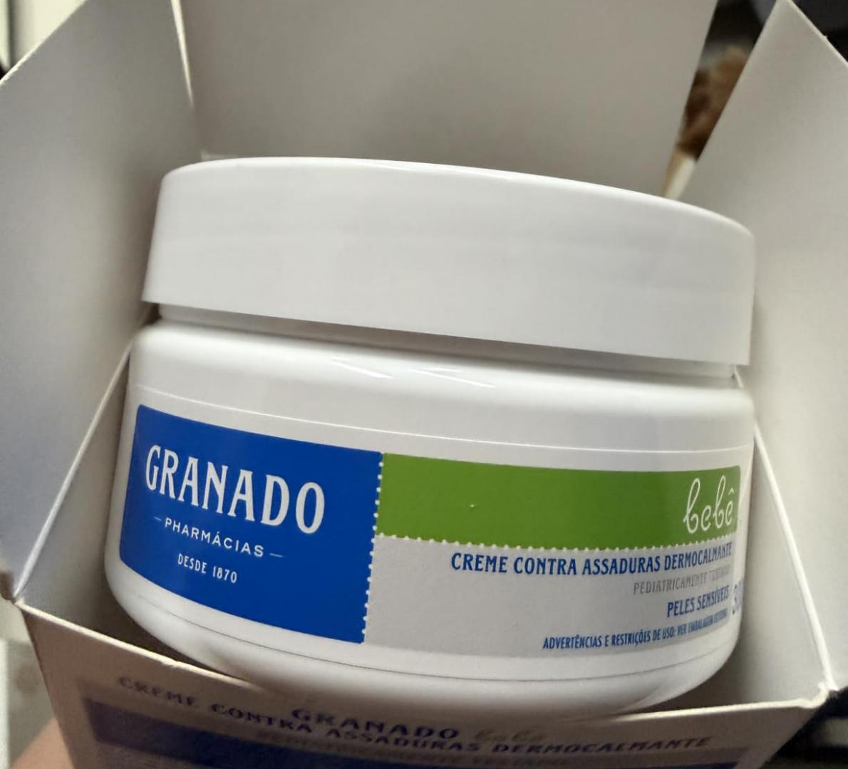 👶 Granado Creme Assaduras Bebê, Peles Sensíveis, 300g