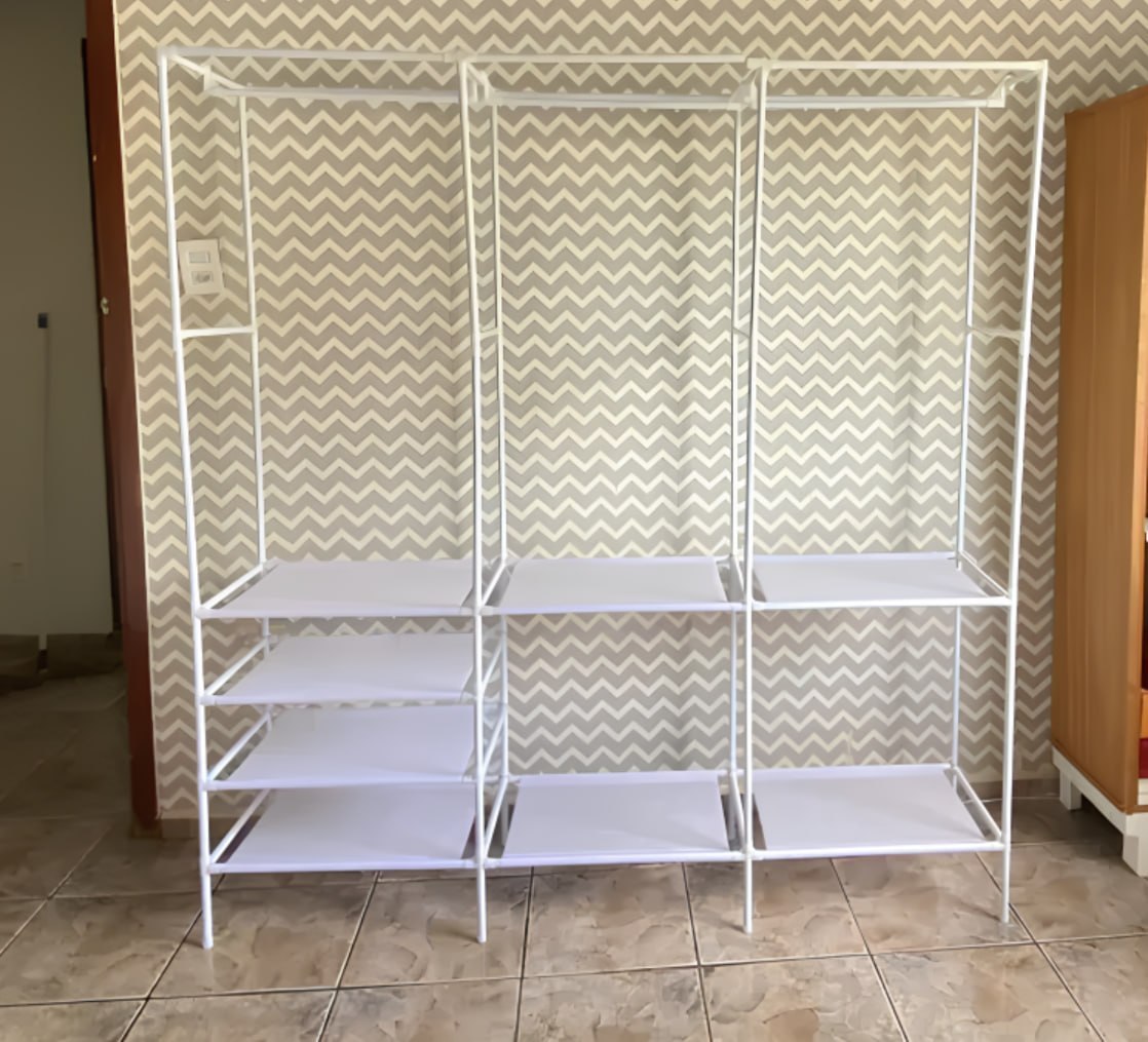 ✅ Organizador Roupa Aberto Closet 3 Colunas Desmontável (2 Cores)