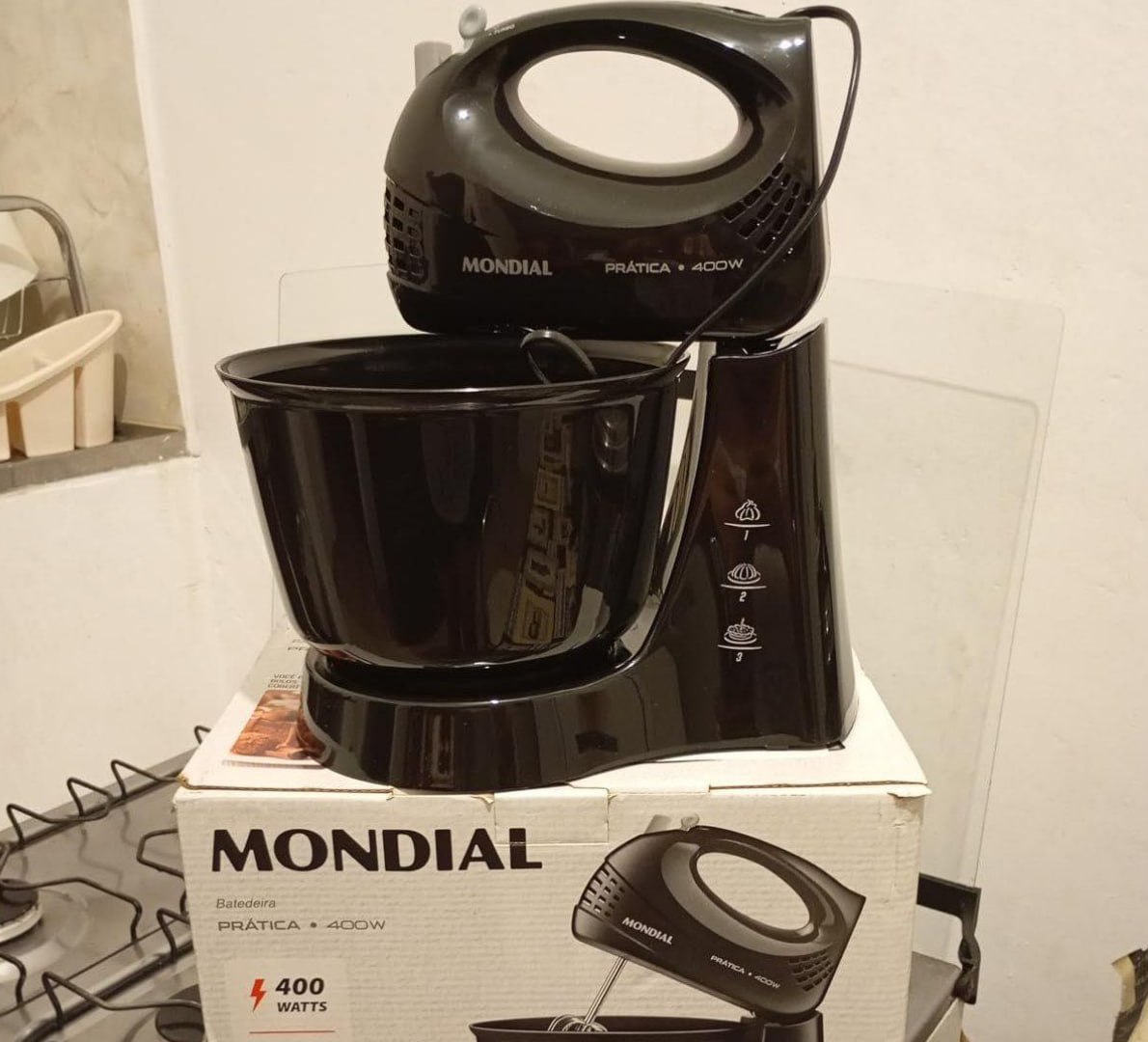 ✅ MONDIAL Batedeira Prática, Preto, 400W, 110V