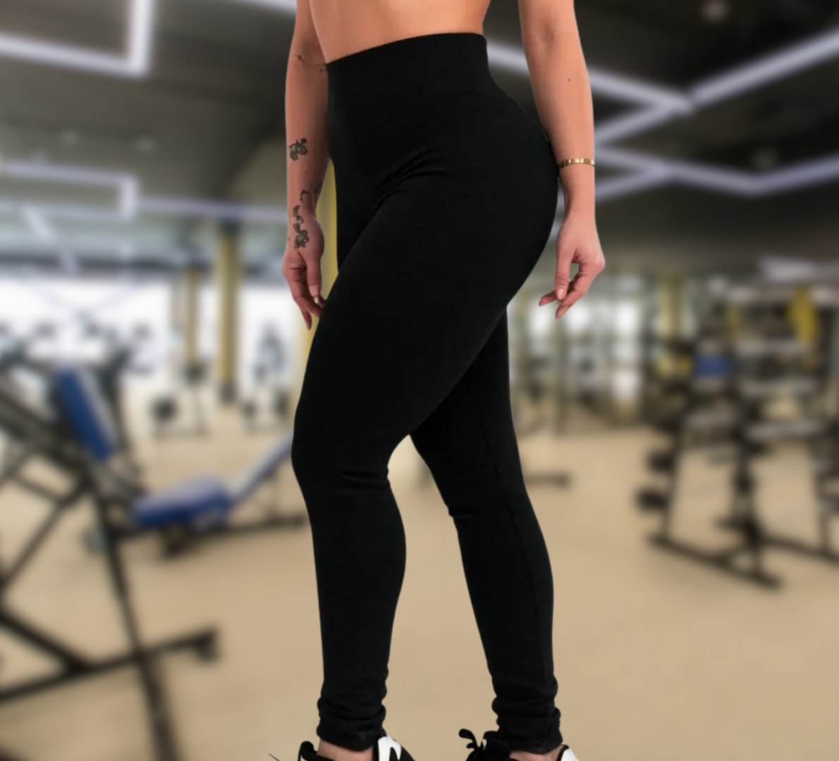 ✅ Calça Legging Zero Transparência Cintura Alta