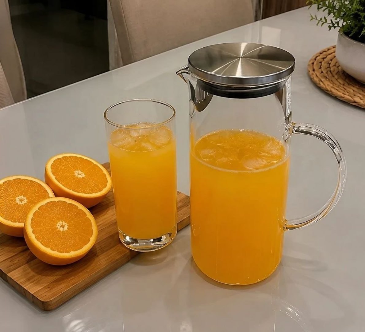 💧 Jarra Vidro Borossilicato 1,4L Tampa Inox