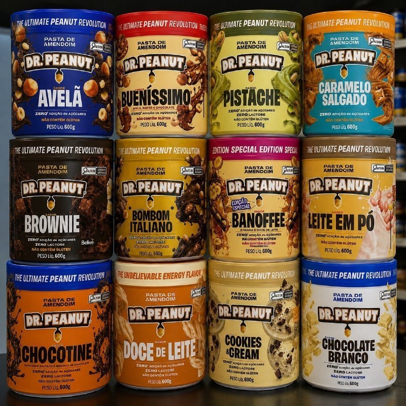 🥜 Pasta De Amendoim Dr Peanut 600g (8 sabores)