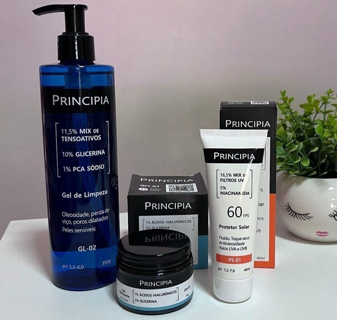 ✅ Principia Kit Gl-02 + Gh-01 + Ps-01 Todo Tipo De Pele Dia/Noite