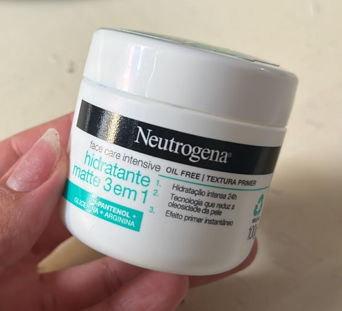 🧴 Neutrogena Hidratante Facial Matte 3 em 1 Face Care Intensive 100g