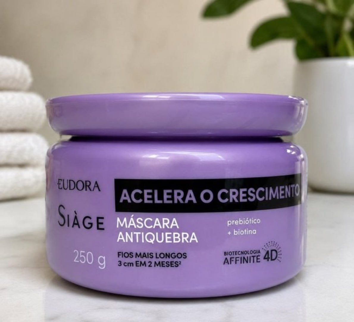 👩 Máscara Capilar Eudora Siàge Acelera o Crescimento 250g