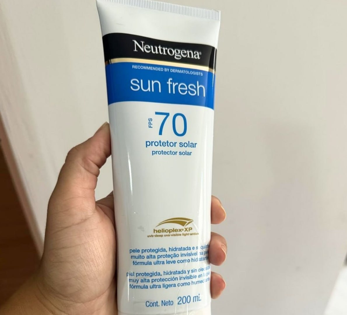 ☀️ Neutrogena Sun Fresh Protetor Solar Corporal, FPS 70, 200ml
