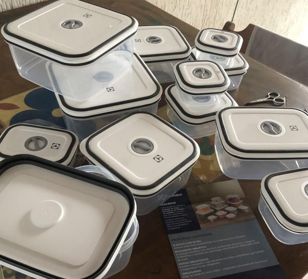 ✅ Kit 16 Potes Herméticos de Plástico Electrolux