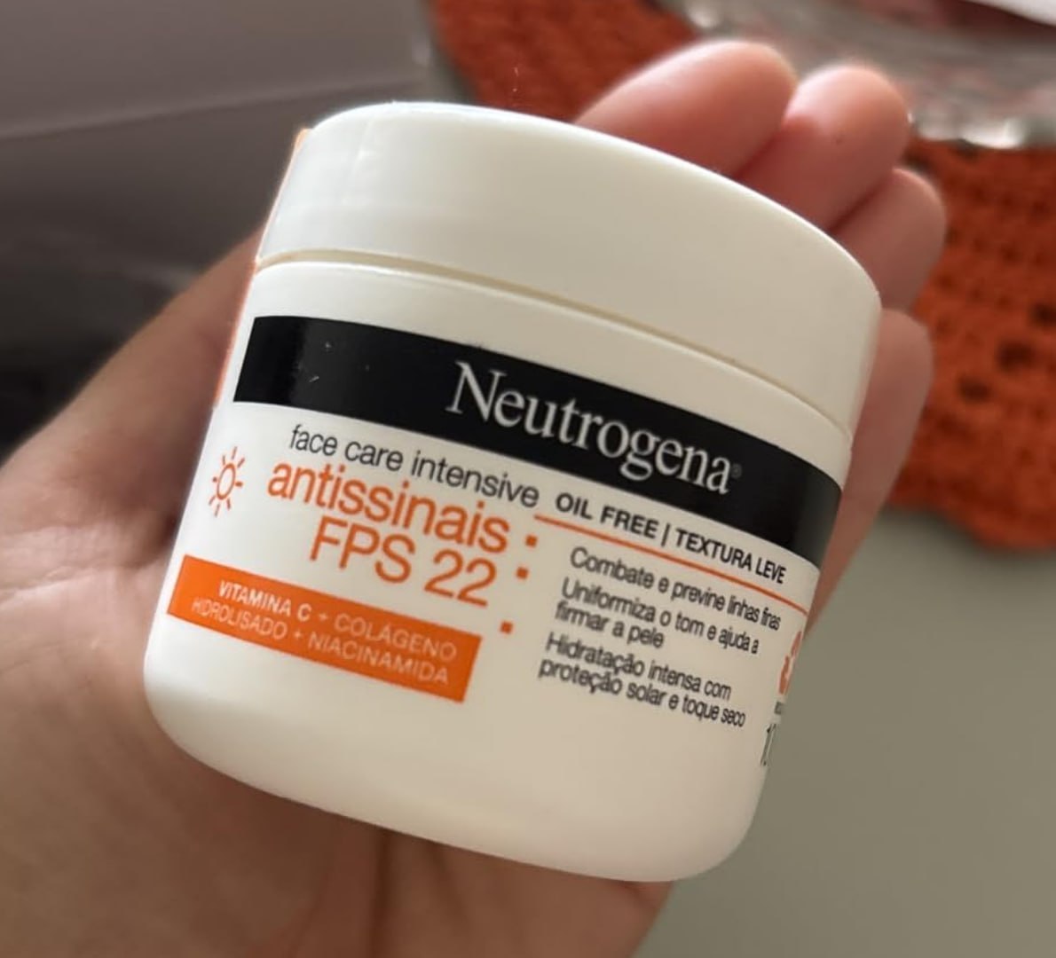 🧴 Neutrogena Hidratante Facial Antissinais Face Care Intensive FPS 22, 100g
