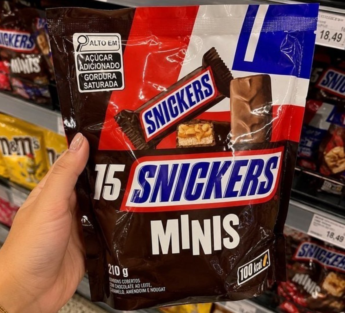 🍫 Chocolate Snickers Original Minis 15 unidades