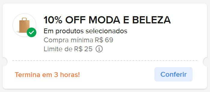 Produtos selecionados