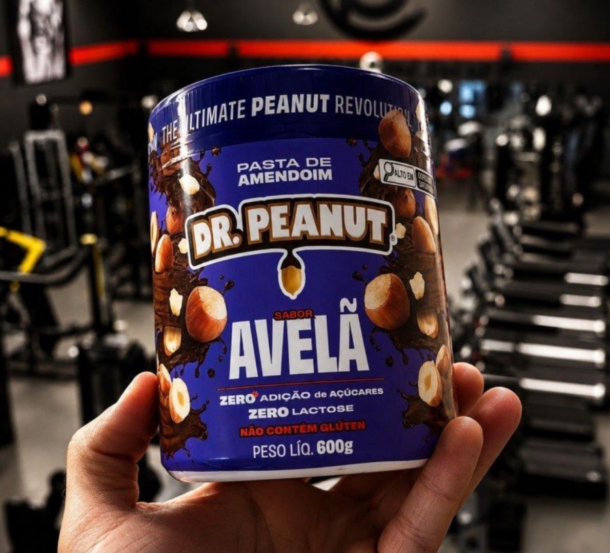 🥜 Pasta de Amendoim com Whey Dr. Peanut, Avelã, 600g
