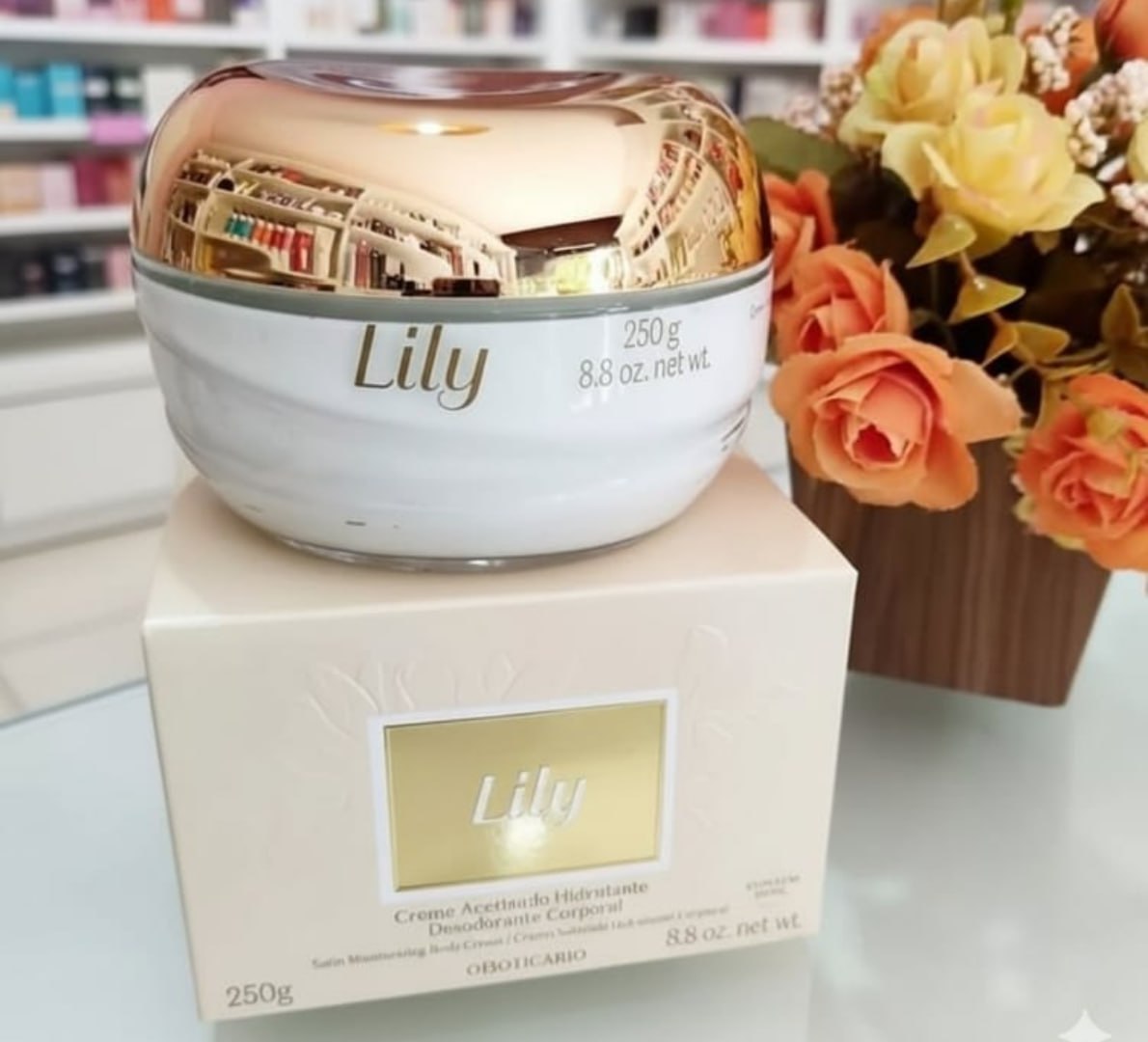 ✅ Creme Acetinado Lily O Boticário- 250g