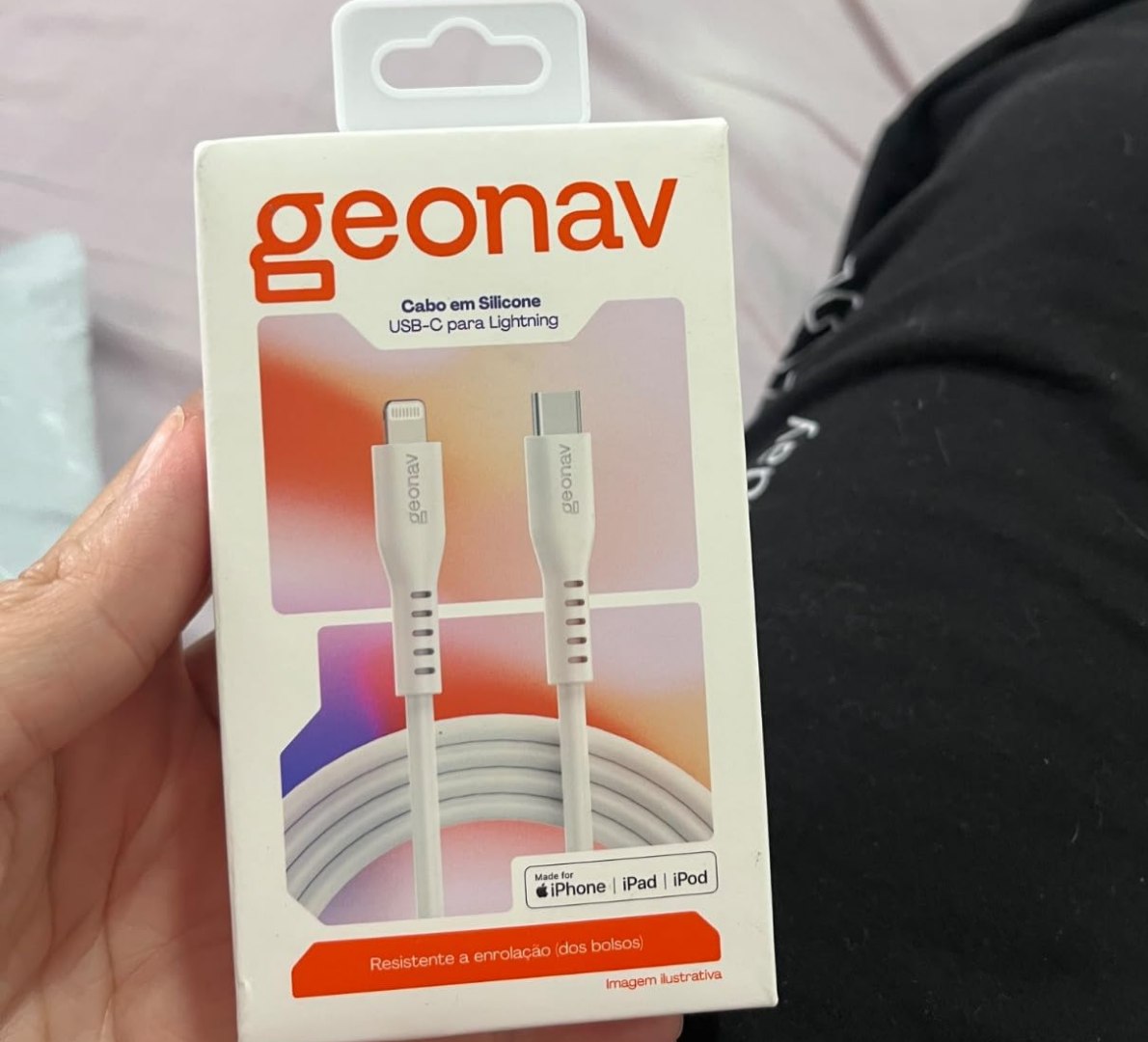 🔋 Geonav Cabo de Silicone USB-C para Lightning