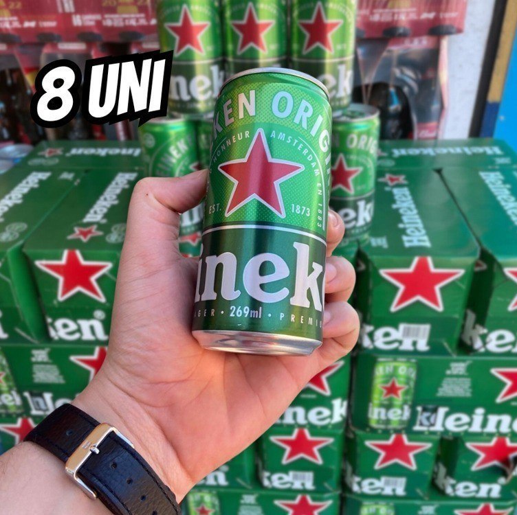 🍺 Pack Heineken Cerveja Lata 269ml - 8 unidades