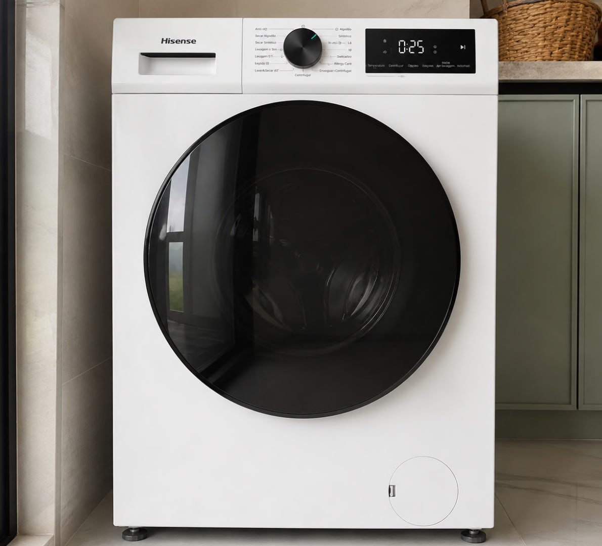 💧 Lava e Seca Hisense 1i Branca 11kg / 7kg Inverter