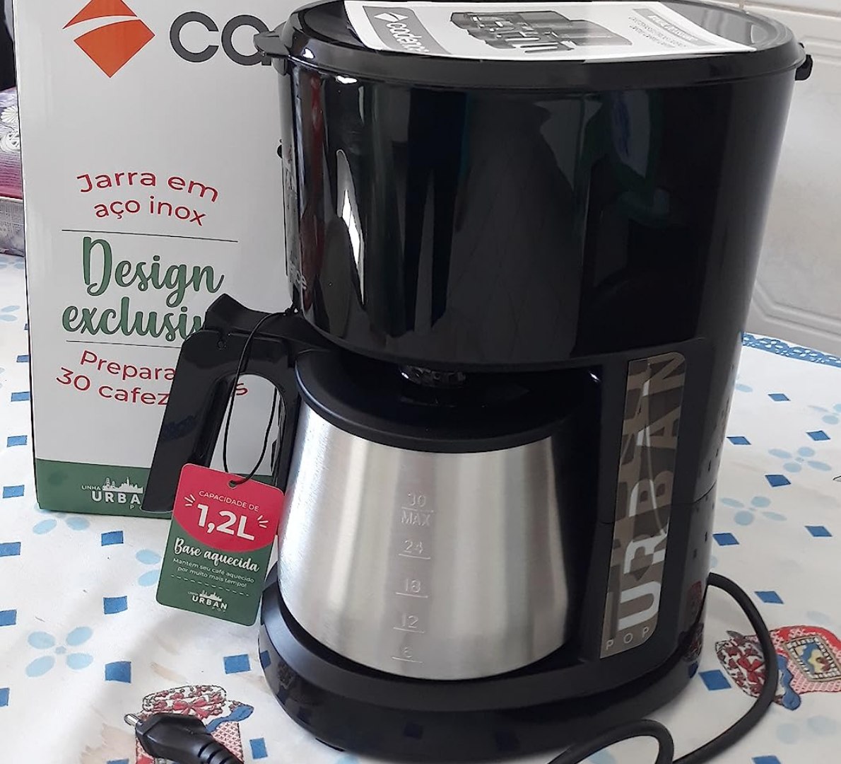 ☕️ Cafeteira Urban Pop Inox 1,2L 110V Cadence