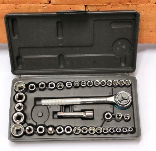 🔧 Jogo Soquete Sextavado Hutz 40 Peças Aço Carbono 21mm Cromado