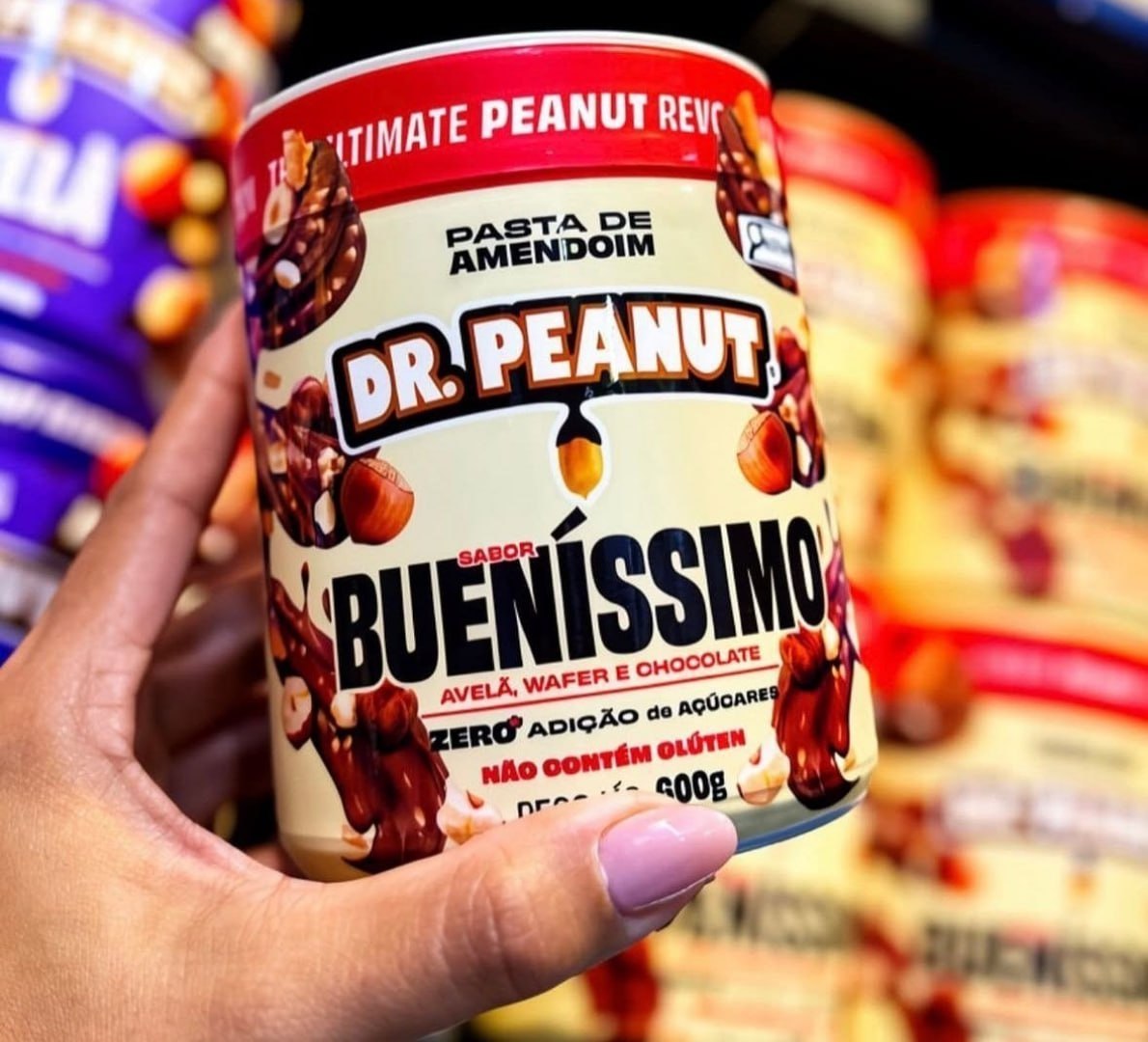 🥜 Pasta de Amendoim Dr. Peanut com Whey Protein 600g Bueníssimo