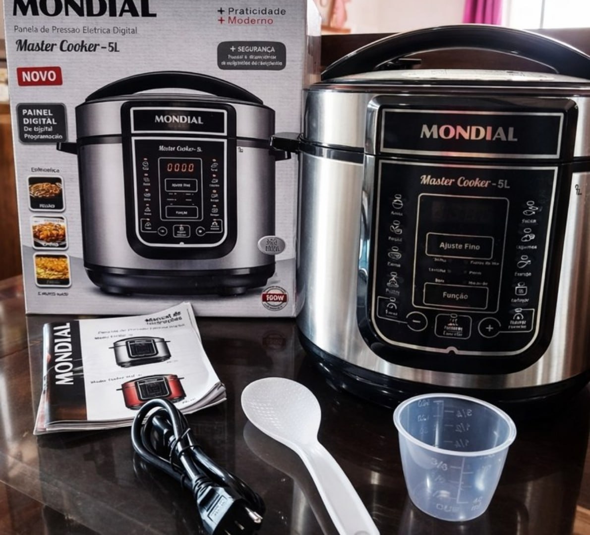 ✅ Panela de Pressão Elétrica Digital MONDIAL 5L, 900W, 110V