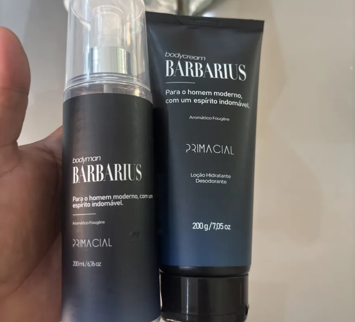 🧴 Kit Body Splash Barbarius + Hidratante Desodorante  - Primacial