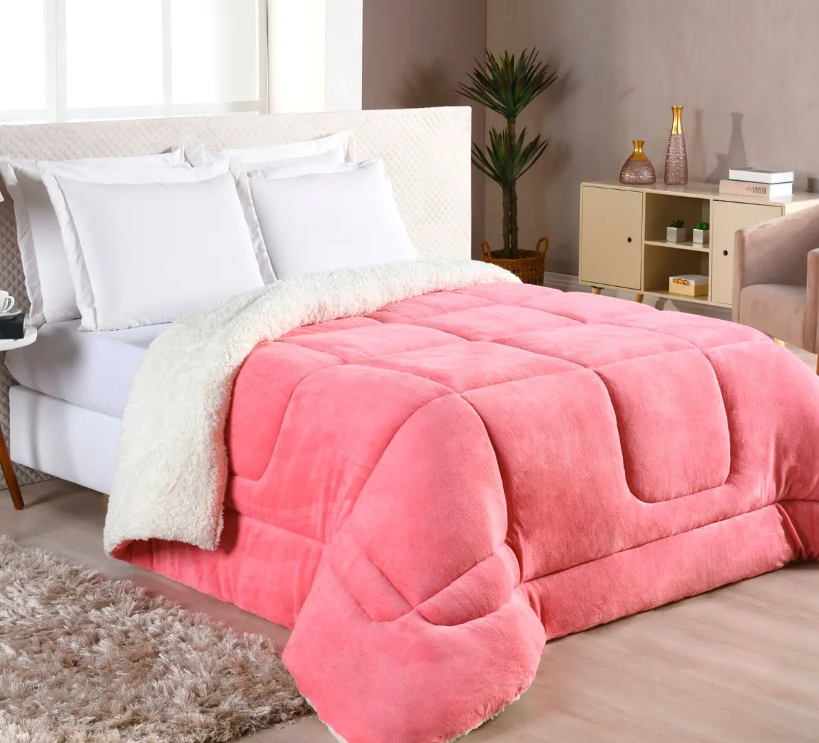 🛏 Edredom Sherpa Cobertor Casal Queen