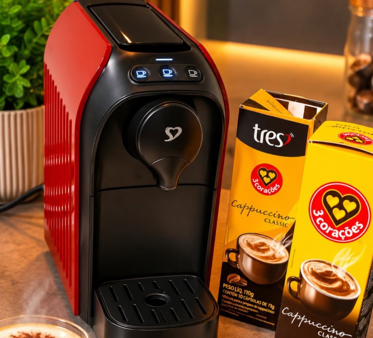 ☕️ Cafeteira Espresso e Multibebida 3 Corações Passione TRES, 220V