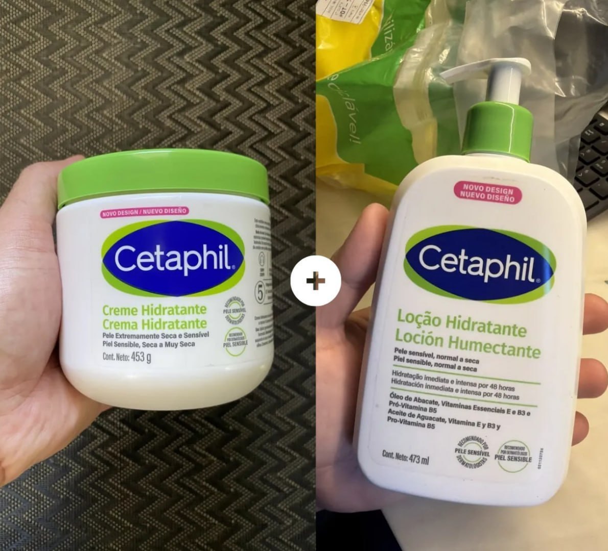 🧴 Kit Cetaphil: Creme Hidratante Neutra 453g + Loção 473ml