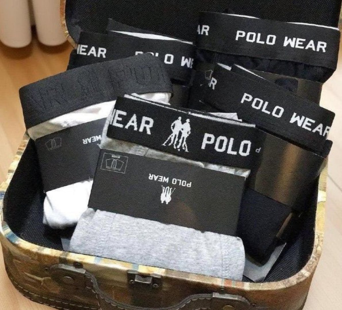 🩲 Kit 10 Cuecas Boxer Algodão Polo Wear