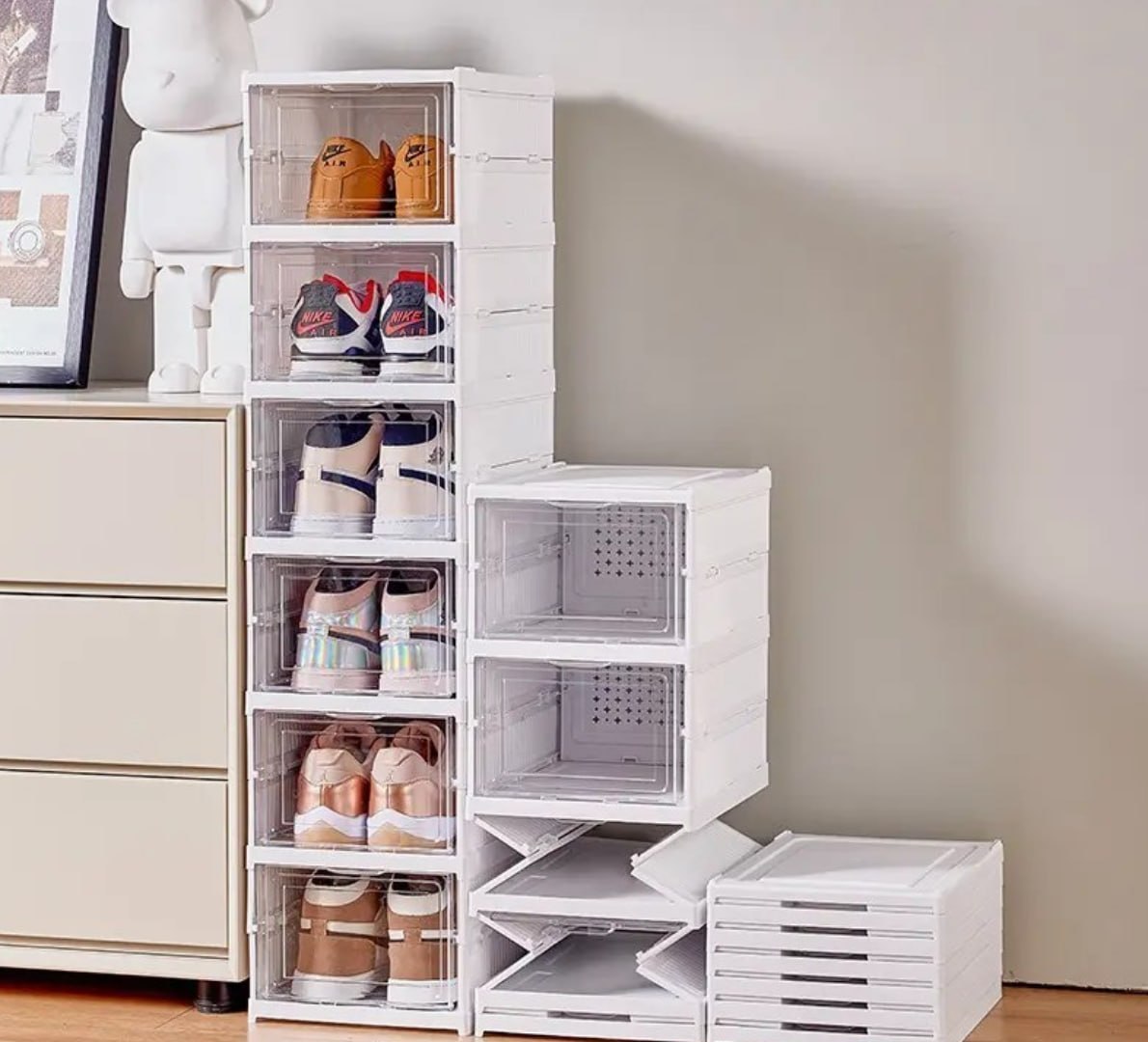🗄 Sapateira Organizador Sapatos Empilhável Vertical 6 Andares