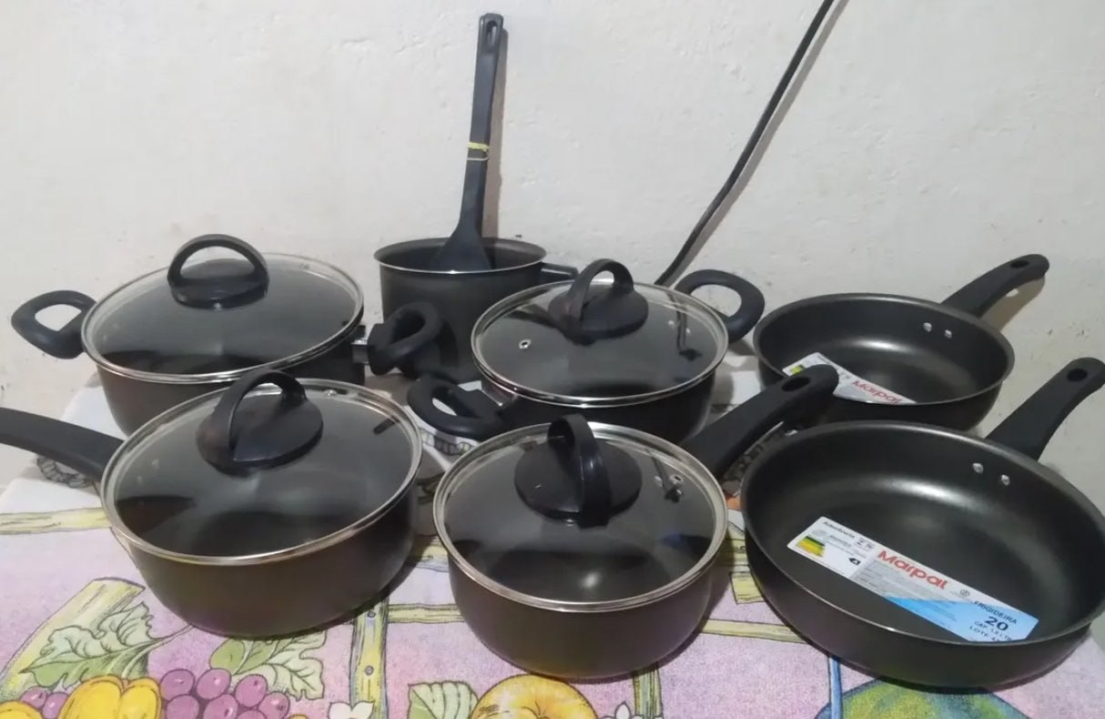 🍳 Conjunto de Panelas Antiaderente 10 Peças
