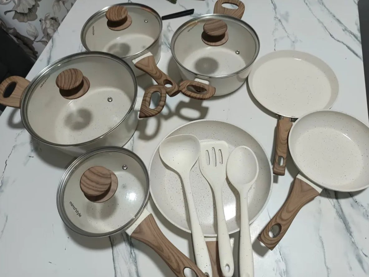 🍳 Conjunto de Panelas Com 10 Peças Cook Marmol Mimo Style
