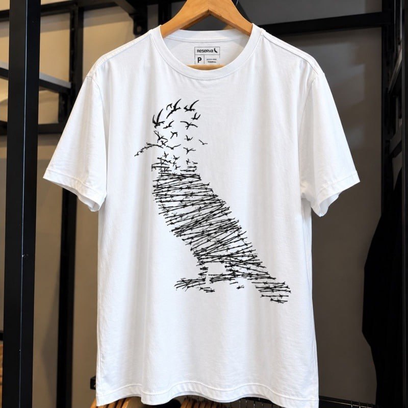 🐦 Camiseta Algodão Pica Pau Reserva