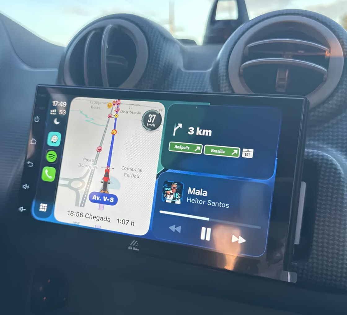 ✅ Central Multimídia Mp5 1 Din Carplay Android-auto 7'+ Com Câmera de Ré