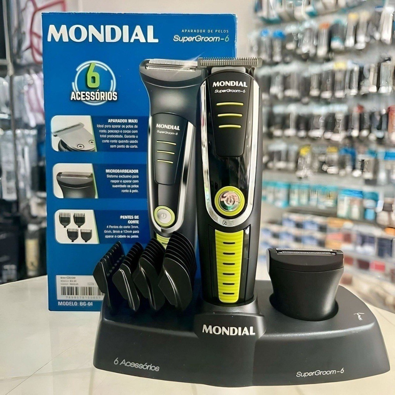 💈 Aparador de Pelos Super Groom 06 Mondial 6W Bivolt