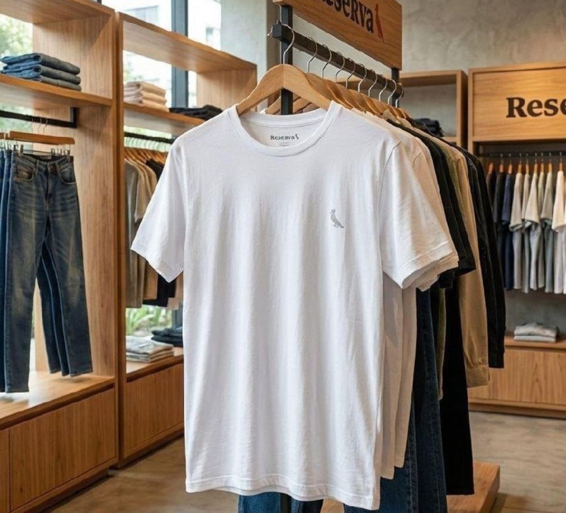 👕 Kit 2 Camisetas Básica Reserva - Preto ou Branco