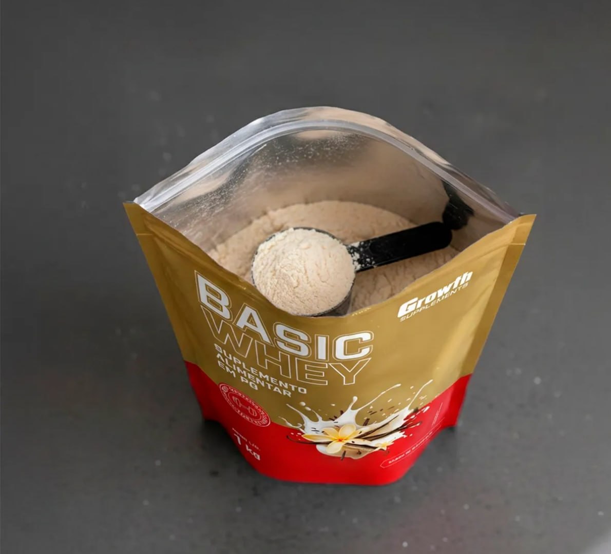 💪 Basic Whey Baunilha 1kg - Growth Supplements