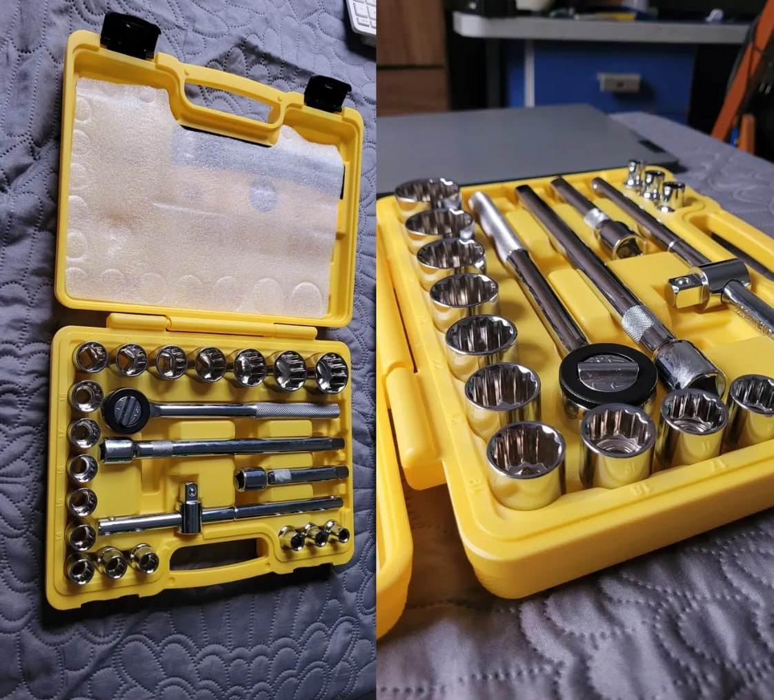 🧰 Jogo Kit de Ferramentas Manuais Chave Catraca 1/2 8 a 32mm The Black Tools