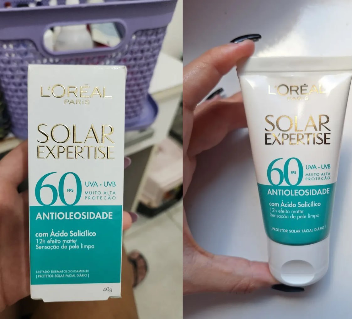 ☀️ Protetor Solar Facial Antioleosidade FPS60 Solar Expertise L'Oreal Paris 40g