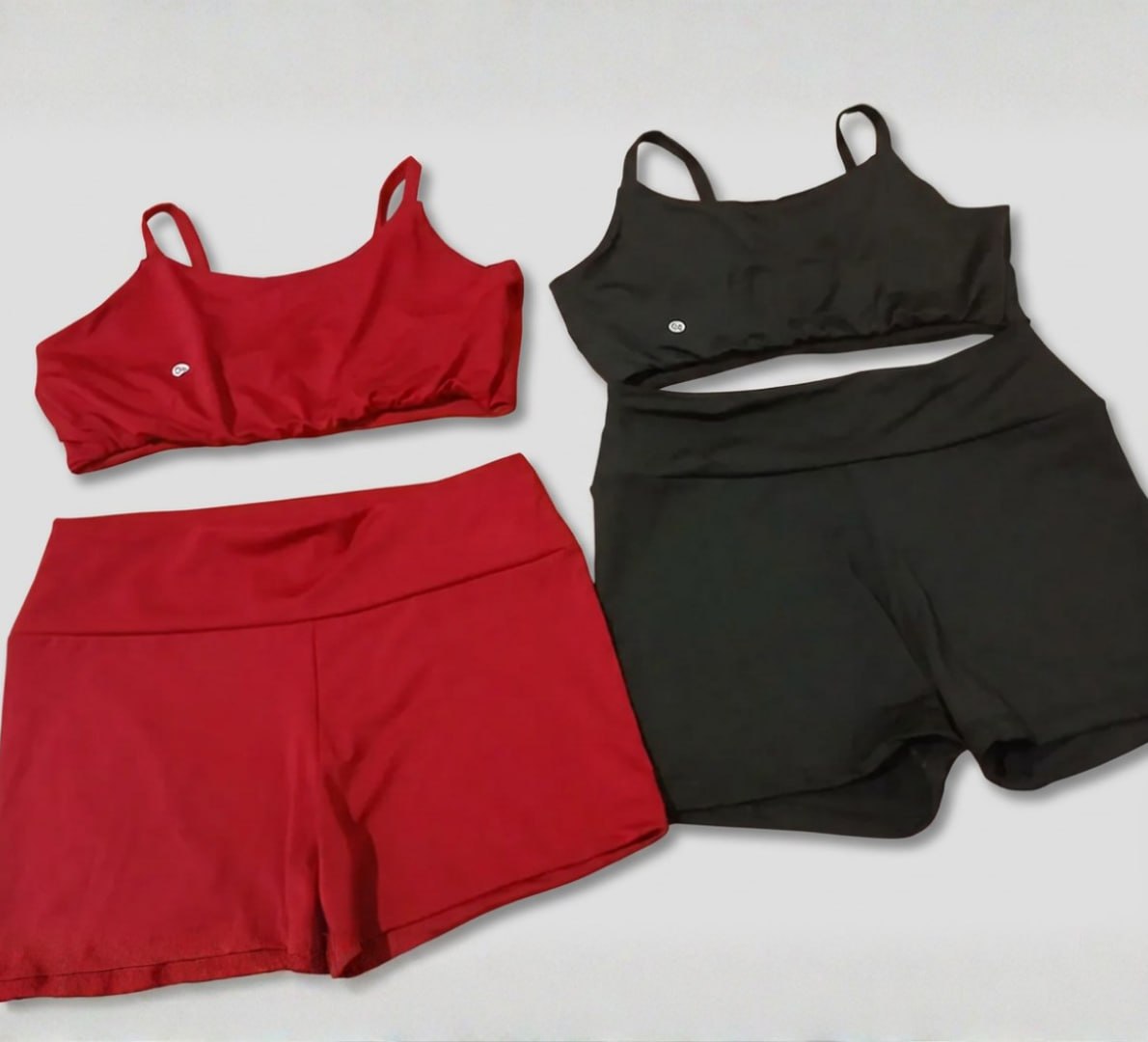 💪 Conjunto Top Shorts Academia Fitness Virginia Cintura Alta (6 Cores)