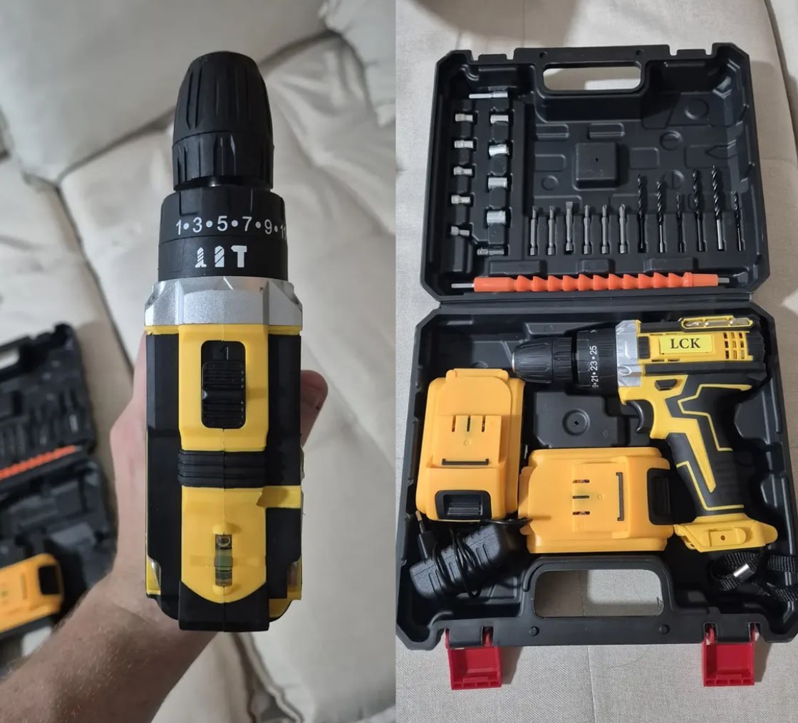 🔩 Parafusadeira Furadeira 48v Profissional 2 Baterias Sem Fio
