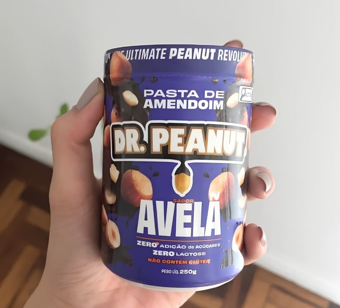 🥜 Pasta de Amendoim com Whey Dr. Peanut, Avelã, 600g