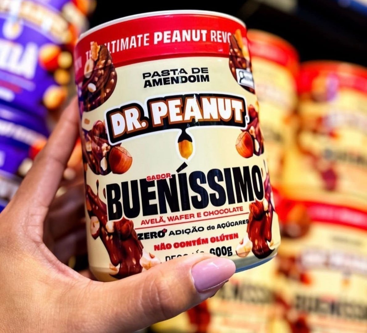 🥜 Pasta de Amendoim Dr. Peanut com Whey Protein 600g Bueníssimo