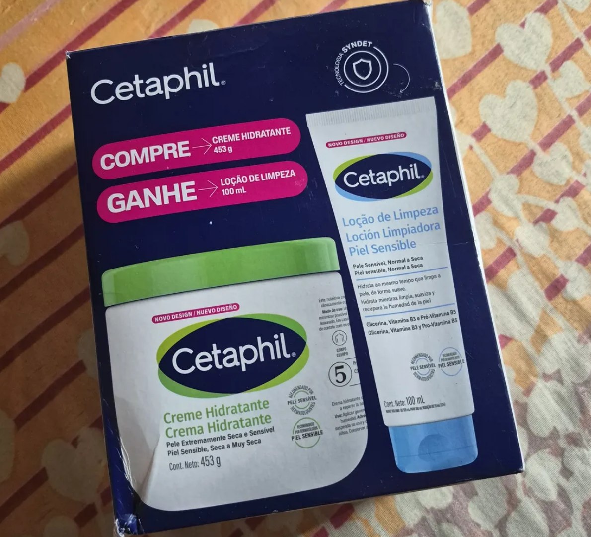 🧴 Kit Loção de Limpeza 100ml e Creme Hidratante 453g Pele seca e Sensível Cetaphil