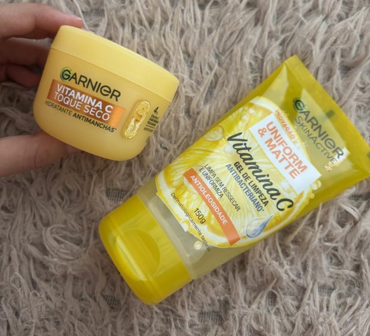 ✅ 2x Kit Skincare Gel de Limpeza e Hidratante com Vitamina C Garnier