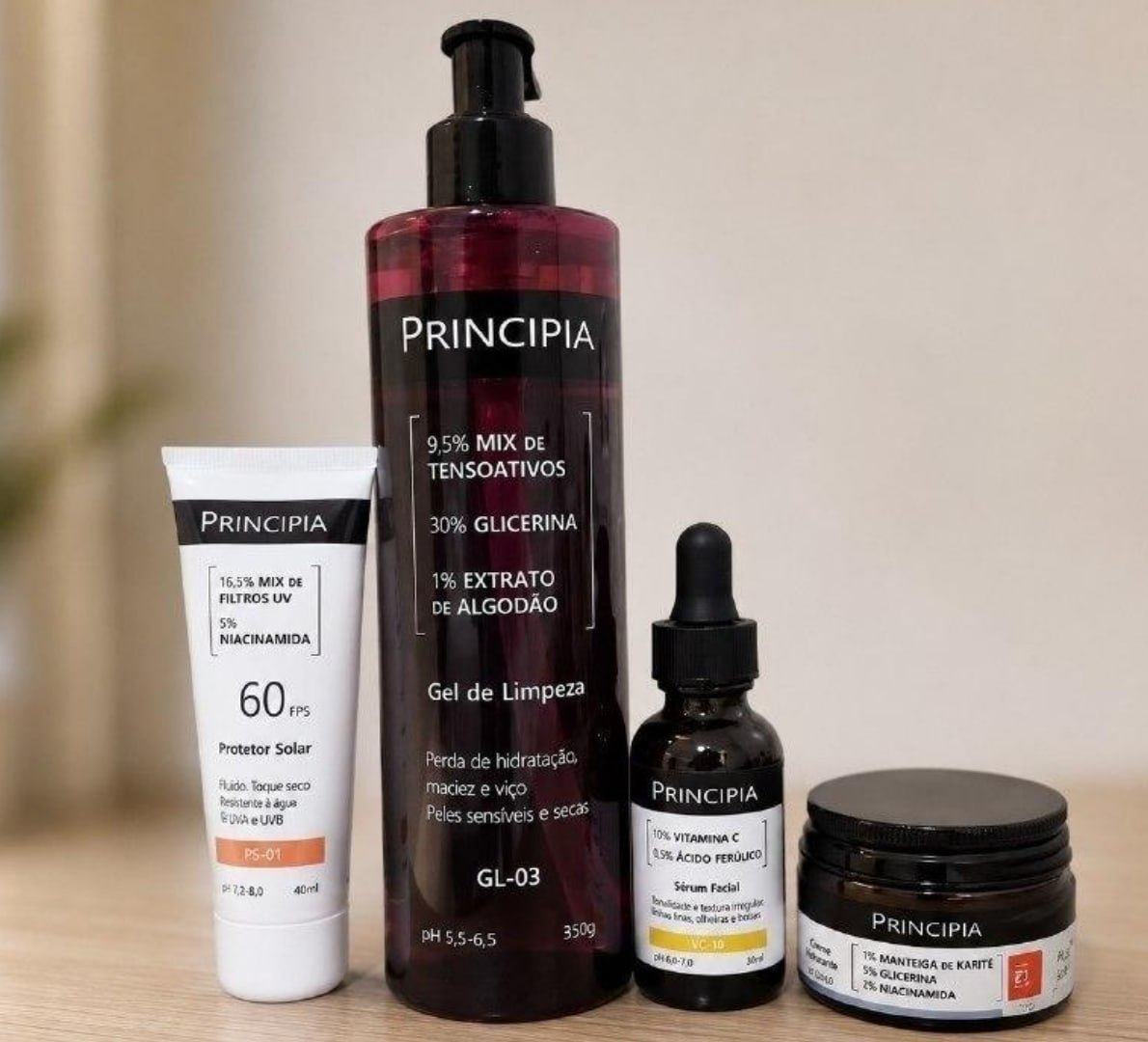 🧴 Principia Kit Essencial GL-03 + CH + VC + PS, Dia/Noite