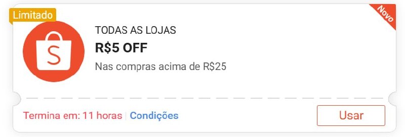 🚨 NOVO CUPOM SHOPEE 🚨